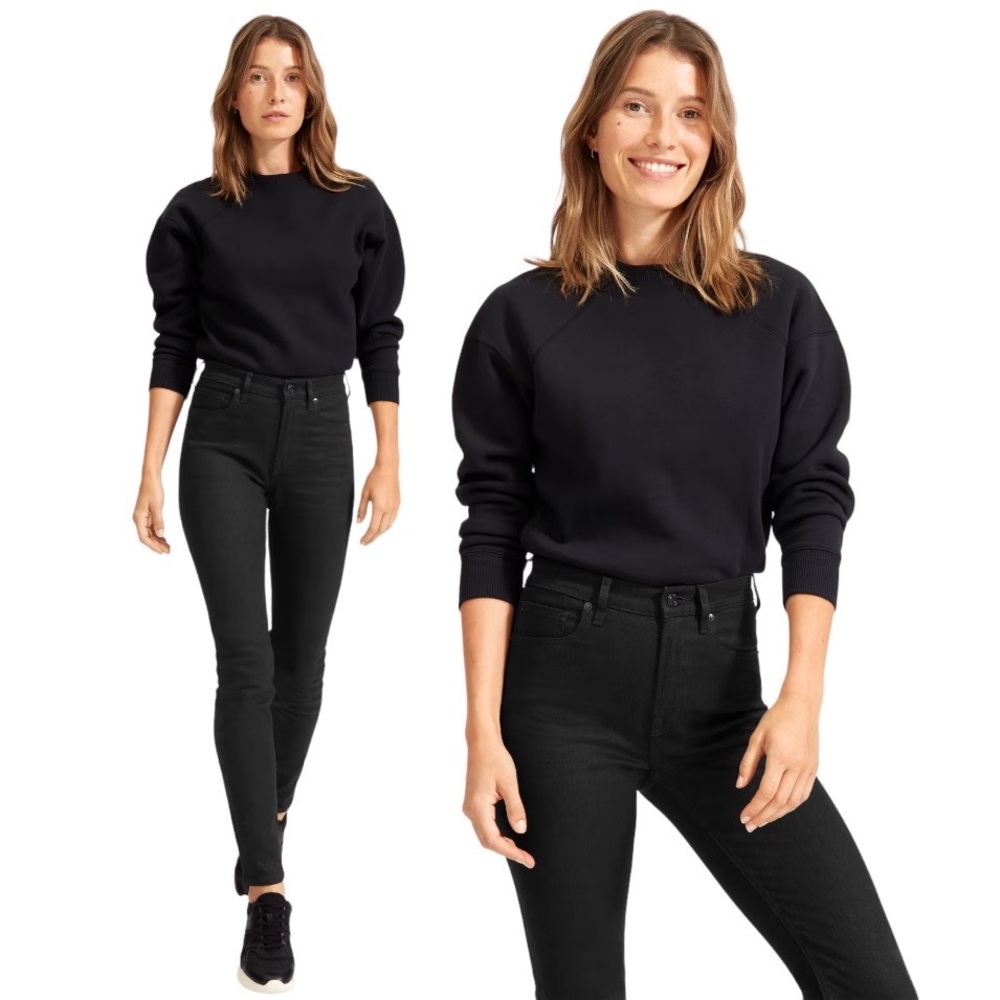 NWT Everlane The High-Rise Skinny Jean in Black 30 Ankle / Crop